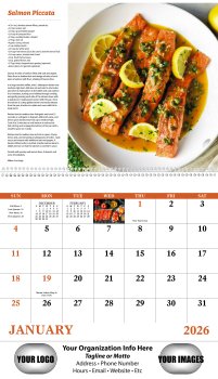 (image for) Delicious Dining Wall Calendar Spiral Binding #7031