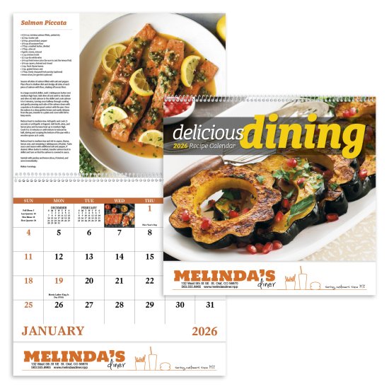 (image for) Delicious Dining Wall Calendar Spiral Binding #7031