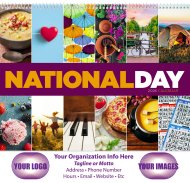 (image for) National Day Wall Calendar Spiral Binding #7032