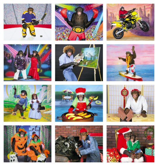 (image for) Monkey Mischief Wall Calendar Spiral Binding #7033