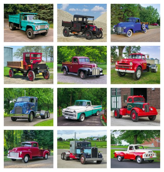 (image for) Treasured Trucks Spiral Bound Wall Calendar - #7037