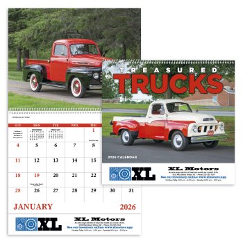 (image for) Treasured Trucks Spiral Bound Wall Calendar - #7037