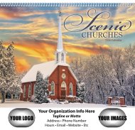 (image for) Scenic Churches Wall Calendar Spiral Binding #7045