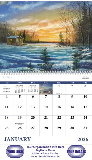 (image for) Scenic Memories Wall Calendar - Spiral - #7046