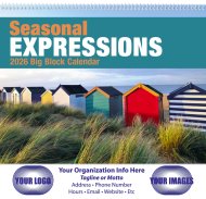 (image for) Big Block Seasonal Expressions - Spiral Bound Calendar- #7050  New for 2025! 