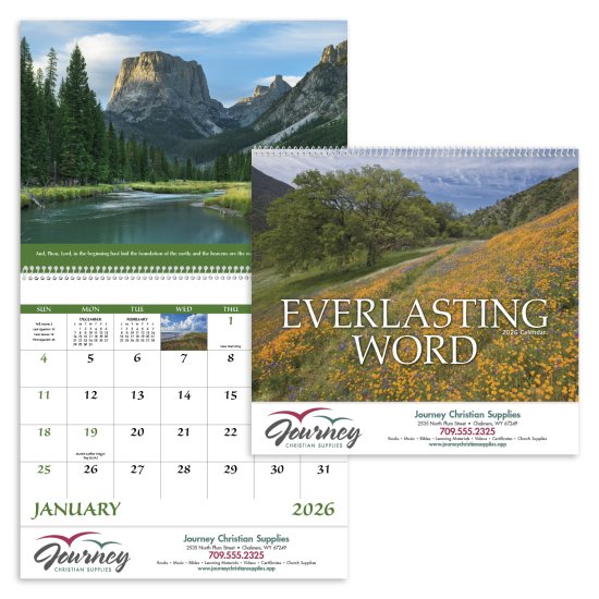 (image for) Everlasting Word Wall Calendar - Spiral Bound #7055