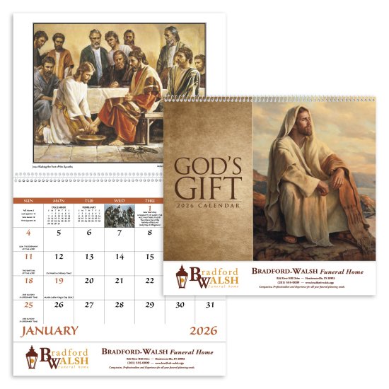 (image for) God's Gift Catholic Wall Calendar Spiral Binding #7059