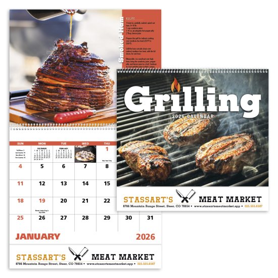 (image for) Grilling Wall Calendar - Spiral - #7062