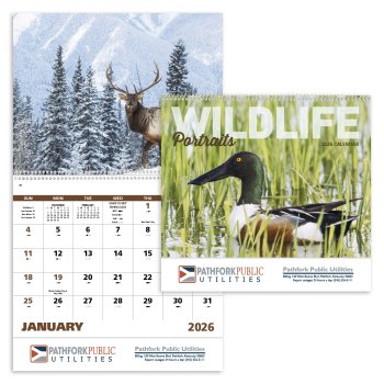 (image for) Wildlife Portraits Wall Calendar-Spiral Bound #7063 Guaranteed Stock 