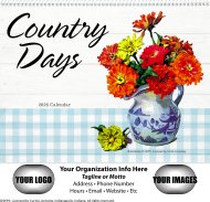 (image for) Country Days Wall Calendars - Spiral #7066 NEW ITEM FOR 2025!! 