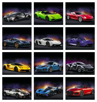 (image for) Exotic Sports Cars Spiral Bound- #7081