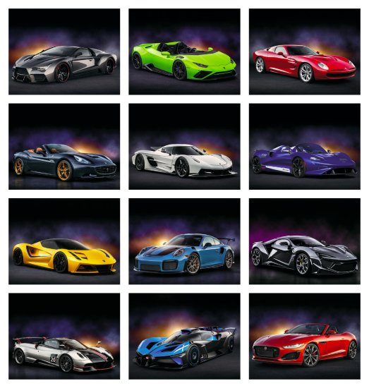 (image for) Exotic Sports Cars Spiral Bound- #7081