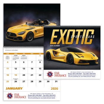 (image for) Exotic Sports Cars Spiral Bound- #7081