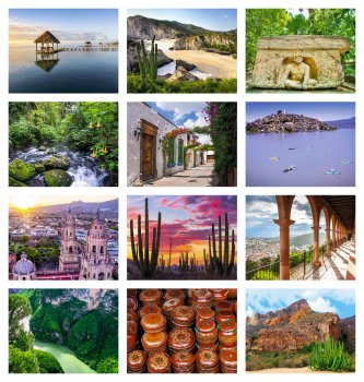 (image for) Mexico Spanish/English Wall Calendar Spiral Binding #7087