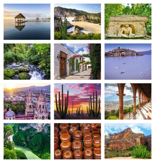 (image for) Mexico Spanish/English Wall Calendar Spiral Binding #7087