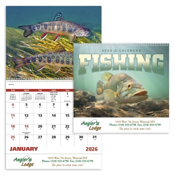 (image for) Fishing Wall Calendar Spiral Binding #7099