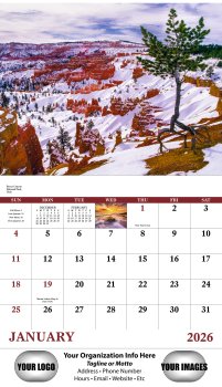 (image for) Landscapes of America Stapled Wall Calendar #7201