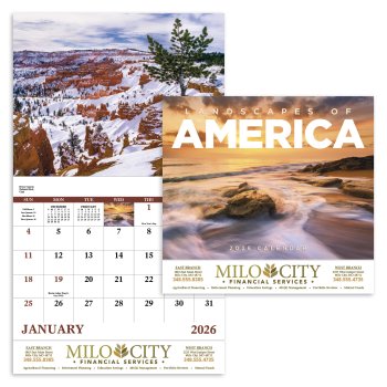 (image for) Landscapes of America Stapled Wall Calendar #7201
