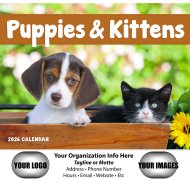 (image for) Puppies & Kittens Stapled Wall Calendar- #7207