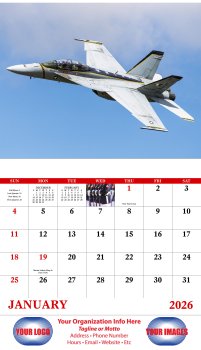 (image for) American Armed Forces Wall Calendar - Stapled - #7212