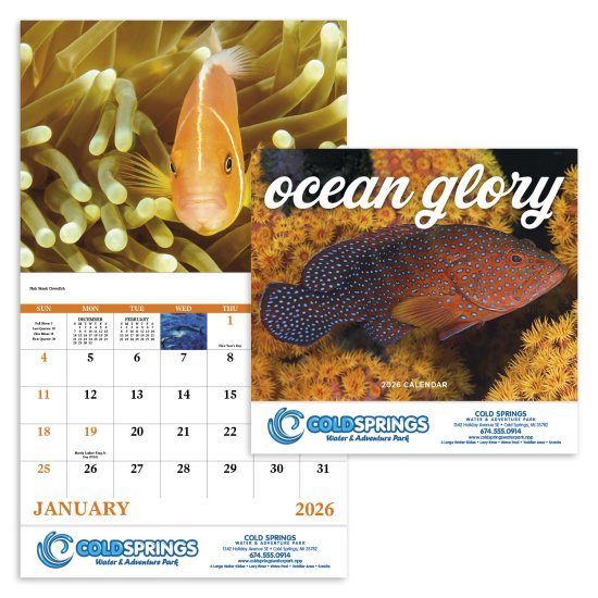 (image for) Ocean Glory Stapled Wall Calendar #7217
