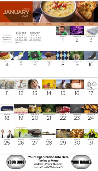 (image for) National Day Wall Calendar Stapled Binding #7232