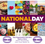 (image for) National Day Wall Calendar Stapled Binding #7232