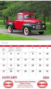 (image for) Treasured Trucks Stapled Wall Calendar #7237