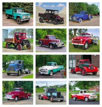 (image for) Treasured Trucks Stapled Wall Calendar #7237