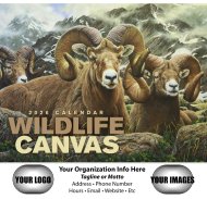 (image for) Wildlife Canvas- Stapled Wall Calendar- #7238