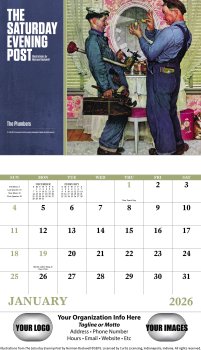 (image for) Saturday Evening Post Norman Rockwell Wall Calendar-Stapled #7239