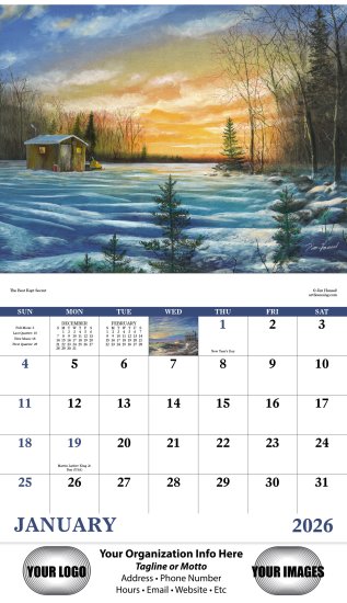 (image for) Scenic Memories Wall Calendar - Stapled - #7246
