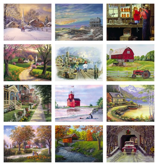 (image for) Scenic Memories Wall Calendar - Stapled - #7246