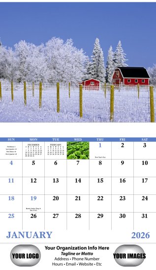 (image for) Agriculture Stapled Wall Calendar #7247
