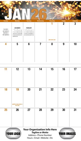 (image for) Big Block Seasonal Expressions- Stapled Wall Calendar - #7250  New for 2025! 