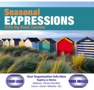 (image for) Big Block Seasonal Expressions- Stapled Wall Calendar - #7250  New for 2025! 