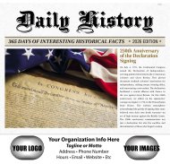 (image for) Big Block Daily History- Stapled Wall Calendar - #7252  Celebrating 250 Years!! 