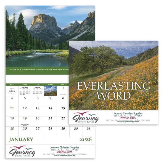 (image for) Everlasting Word Wall Calendar - Stapled #7255