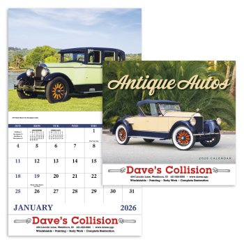 (image for) Antique Autos Stapled Wall Calendar #7257