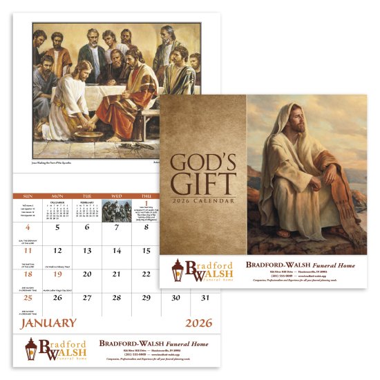 (image for) God's Gift Catholic Wall Calendar Stapled Binding #7259