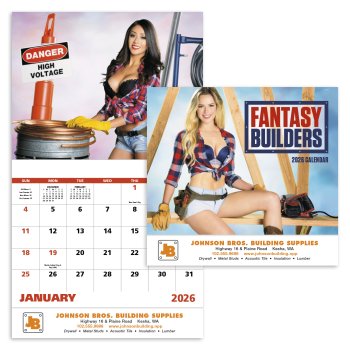 (image for) Fantasy Builders Wall Calendar Stapled #7267