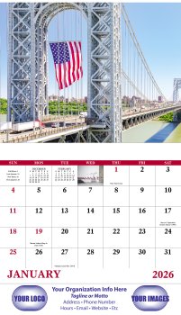 (image for) Celebrate America Wall Calendar - Stapled #7269