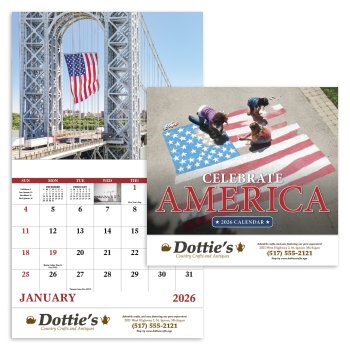 (image for) Celebrate America Wall Calendar - Stapled #7269