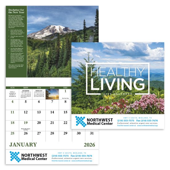 (image for) Healthy Living Stapled Wall Calendar #7273
