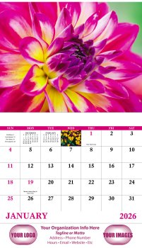 (image for) Flowers Stapled Wall Calendar - #7280  New for 2025! 