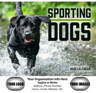 (image for) Sporting Dogs Stapled Wall Calendar #7290 NEW ITEM FOR 2025!! 