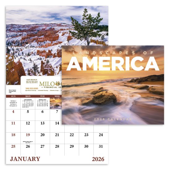 (image for) Landscapes of America Wall Calendar- Window Ad #7501