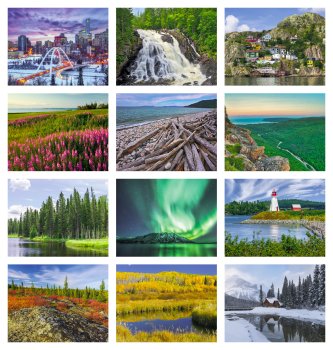 (image for) Canadian Scenic Wall Calendar-Window Ad #7502