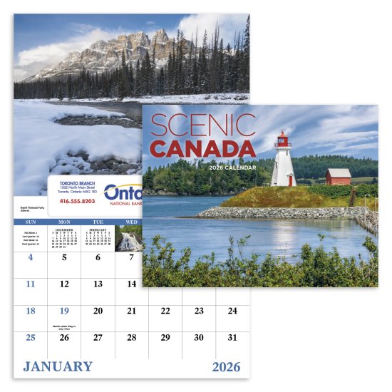(image for) Canadian Scenic Wall Calendar-Window Ad #7502
