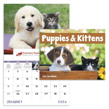 (image for) Puppies & Kittens Wall Calendar-Window Ad #7507